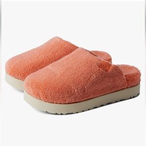 UGG Fuzz Sugar Terry Slide Slippers / Shoes in Peach Bliss US6